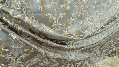 Damask Jacquard Brocade, victorya Classic Fabric 110" Wide, Color Sage, Sold by Yard