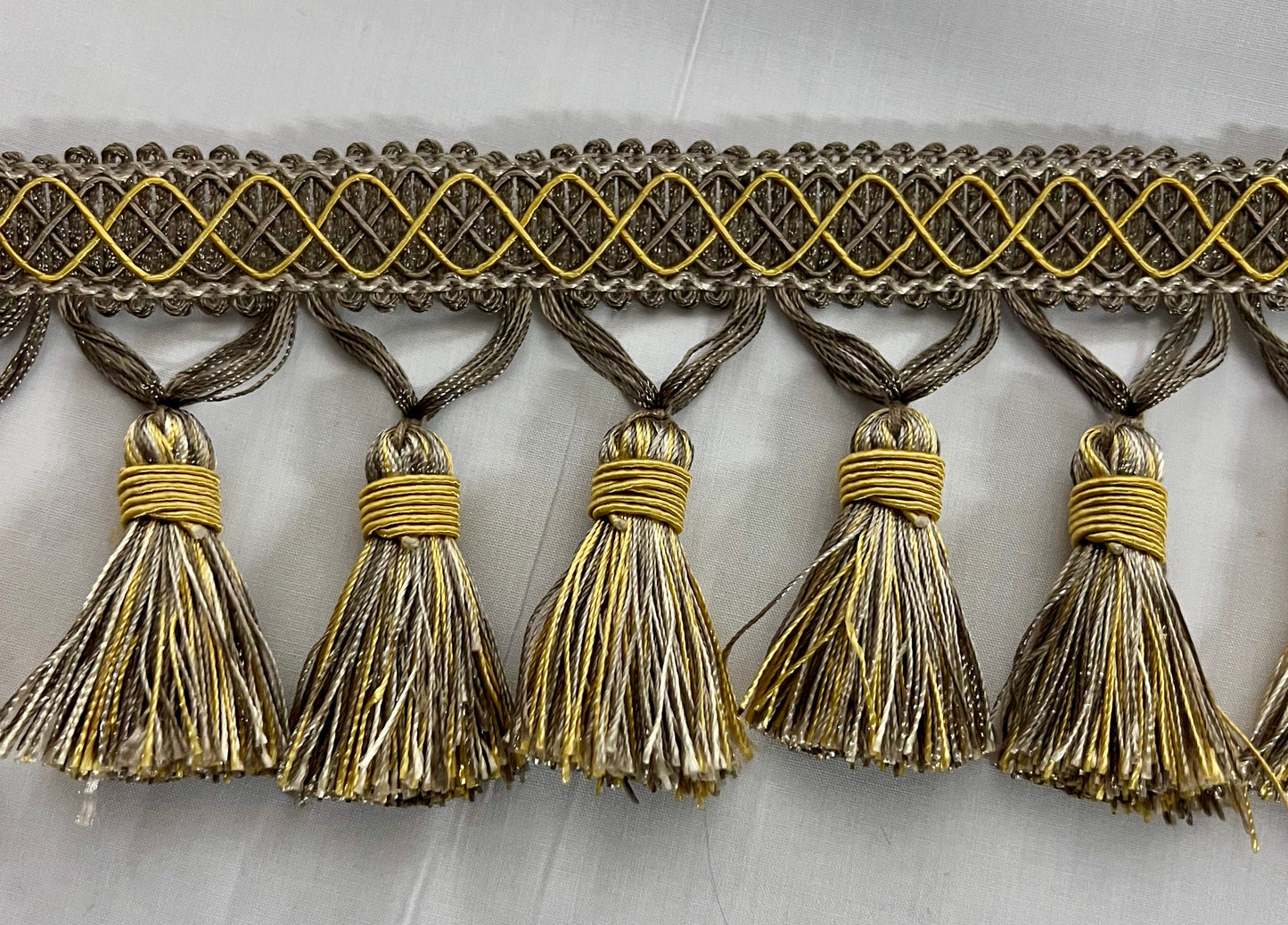 Beaded Tassel Fringe Trim 3.5" Style# Bf 1478 , 4 Colors Available