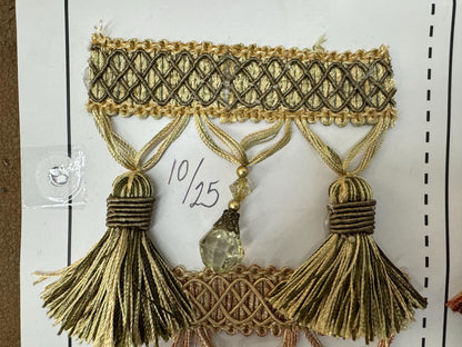 Tear Drop Beaded Trim Fringe Gimp, 3.5", Top Sold By The yard,  Tassel Trim Fringe Fabric  for Decoration