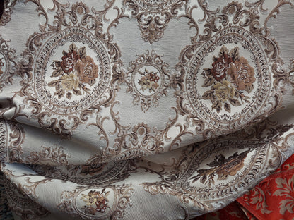 Vintage Medallion Chenille Tapestry Upholstery Fabric high quality tapestry sold by yard 58 inches wide