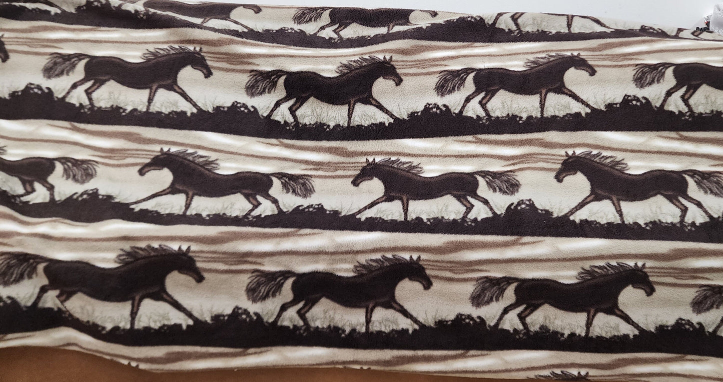 Ad Fabric,  Horse print,  Polar Fleece Fabric Prints Antipill Winter Fabric Wild Horses  Fleece Fabric / 60" Wide/Sold by The Yard