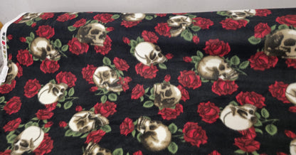 Ad Fabric, Polar Fleece Fabric Prints Skulls  Fleece Fabric / 60" Wide/Sold by The Yard
