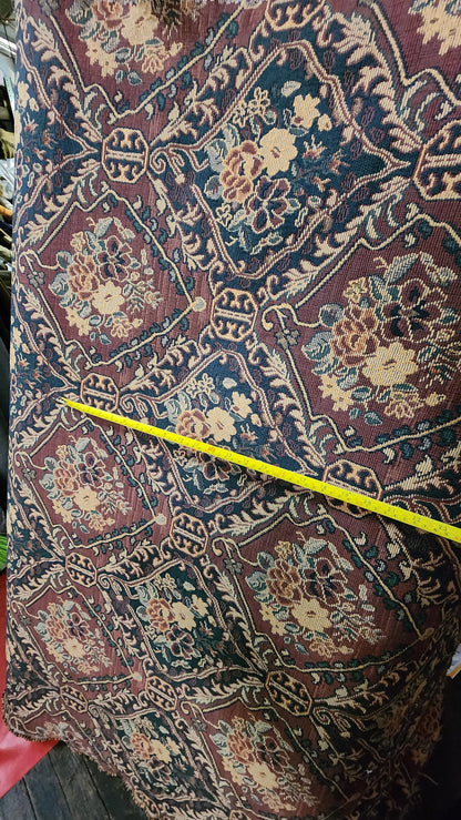 Vintage Heavy Medallion Chenille Tapestry Upholstery Fabric high quality tapestry sold by yard 54 inches wide