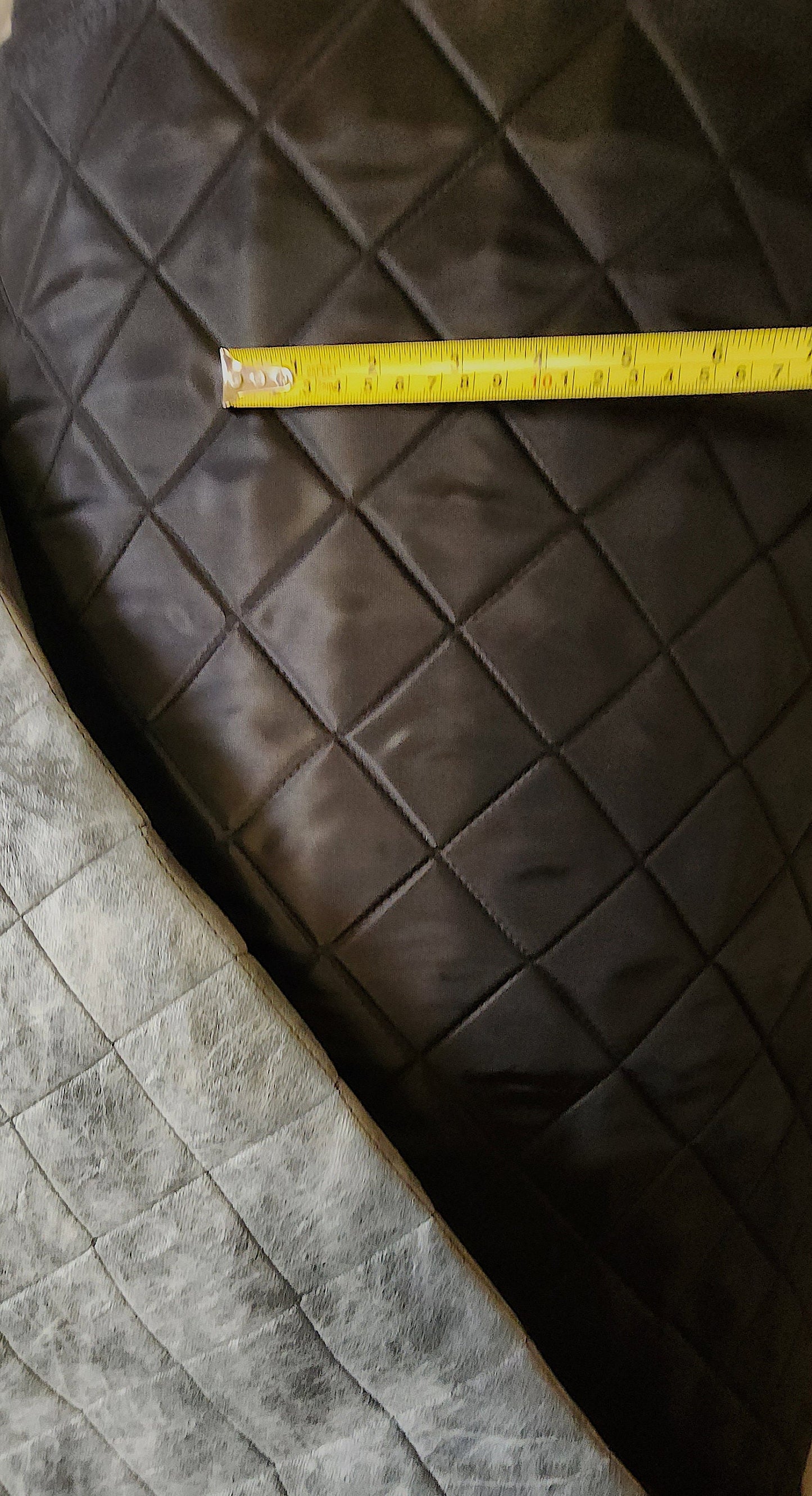Quilted fabric, Polyester Quilted Padded Lining Fabric Black, 3",  sold by yard, 60" wide