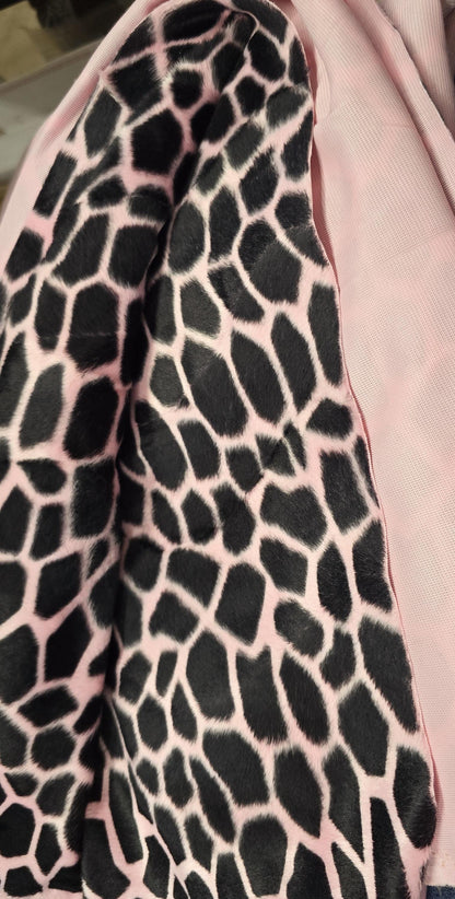 Velboa Smooth Wave Prints Baby Jiraffa chocolate  Fabric by The Yard 58 inches wide