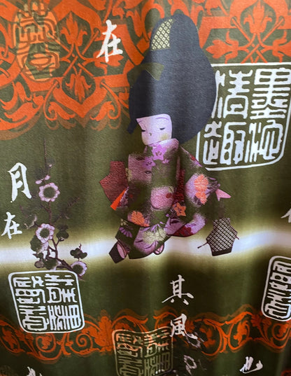 Japanese design print on poly spandex 4-way stretch 58/60” Sold by the YD Sold by Yard
