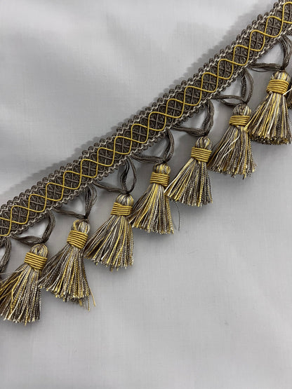 Beaded Tassel Fringe Trim 3.5" Style# Bf 1478 , 4 Colors Available