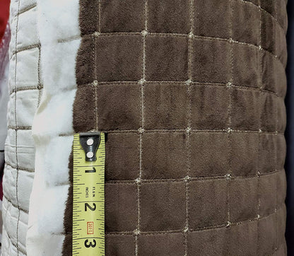 ad fabric Quilted upholstery  Velvet Brown Fabric Sold Yard, 56" Wide