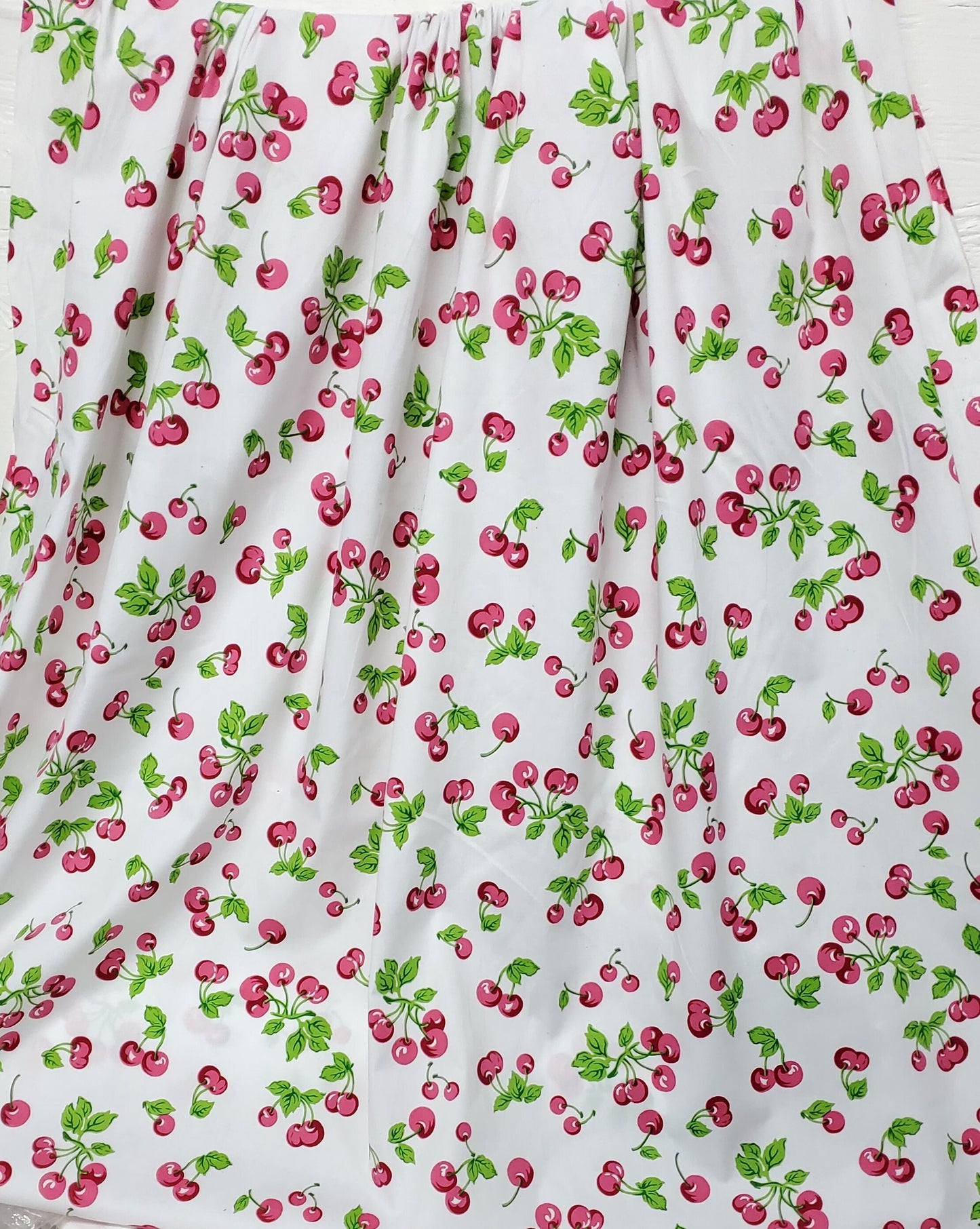 cotton fabric, Cherris print, yummy  cherries ,on white  fabric, 100% cotton  fabric, color multicolor, 58" wide, sold by yard