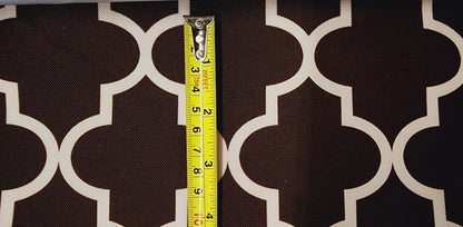 Outdoor Waterproof Upholstery Moroccan White on Black Canvas fabric 60" Wide