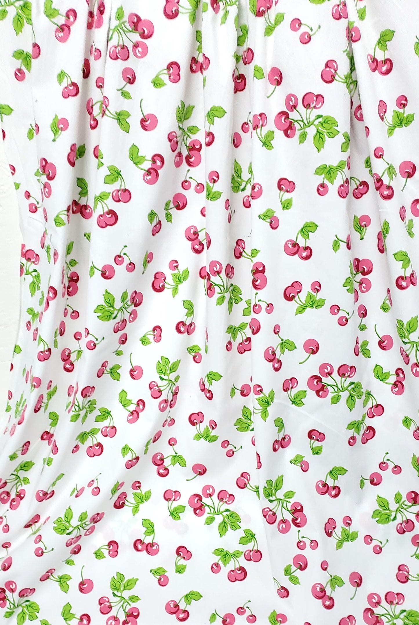 cotton fabric, Cherris print, yummy  cherries ,on white  fabric, 100% cotton  fabric, color multicolor, 58" wide, sold by yard