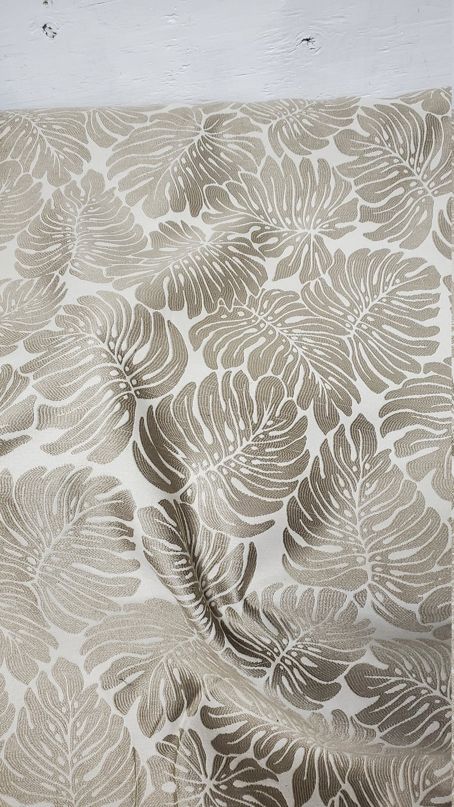 Upholstery Fabric, leaves design, abstract design, beige color, 54" wide,  sold by yard