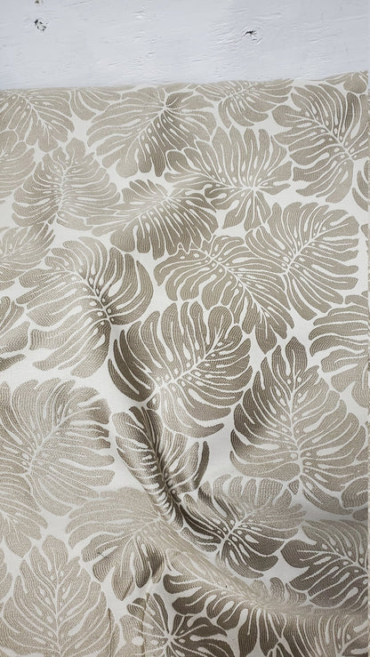 Upholstery Fabric, leaves design, abstract design, beige color, 54" wide,  sold by yard