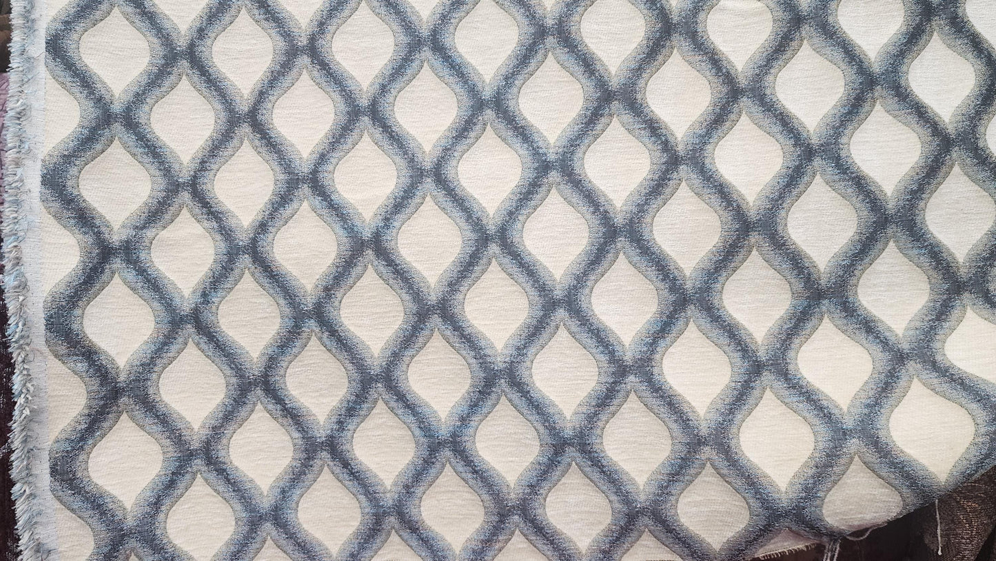 chenille Kravet Geometric Upholstery Fabric, 54 inches Wide, Sold by The Yard