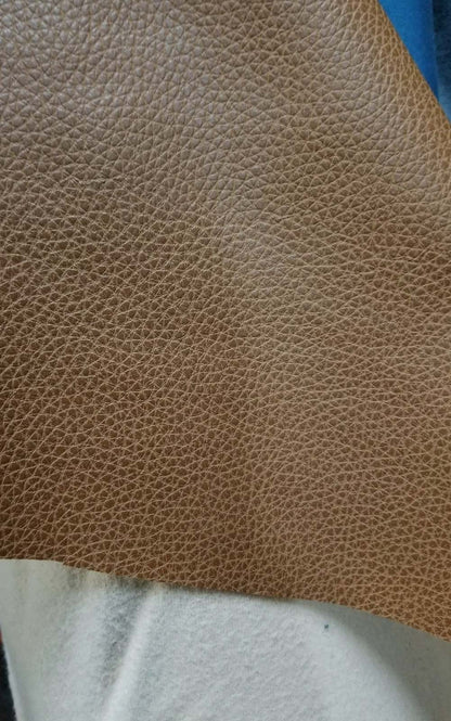 Vinyl Light Brown Pebble Faux Leather 54" wide, by The Yard Synthetic Pleather 0.9 mm