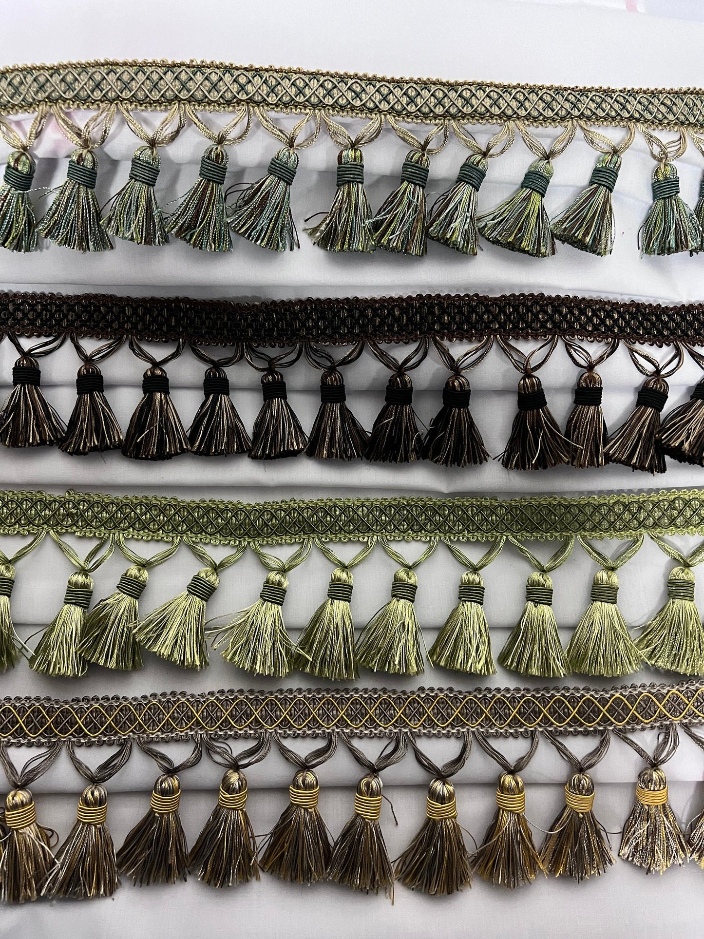 Beaded Tassel Fringe Trim 3.5" Style# Bf 1478 , 4 Colors Available