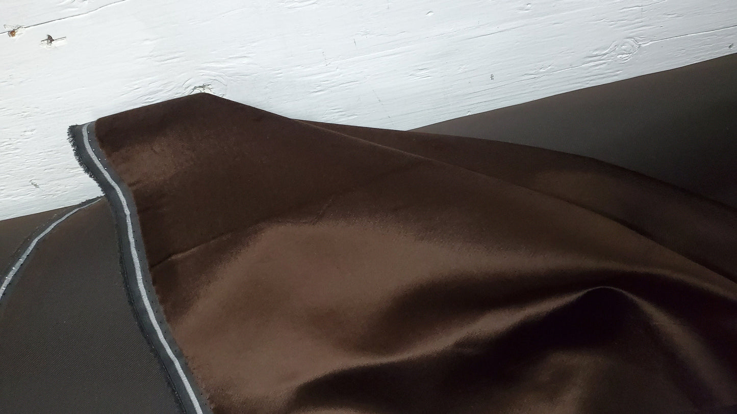 JB Martin 100% Cotton Velvet Upholstery Fabric by The Yard Color Chocolate, 54" wide.