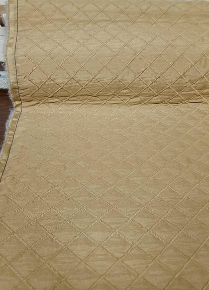 ad fabric Quilted Dupioni Faux Silk Poly Shantung, Color Light Gold 58" Wide, Sold by Yard