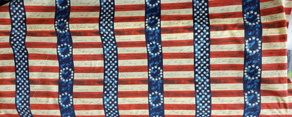 American Flag stripe colors print, 100% cotton Fabric. 54" wide, sold by yard