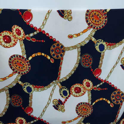 ad Ornaments Inspired design New Liverpool fabric Chains & Medallions High Fashion Inspired Design Print Fabric sold By The Yard