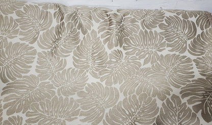 Upholstery Fabric, leaves design, abstract design, beige color, 54" wide,  sold by yard