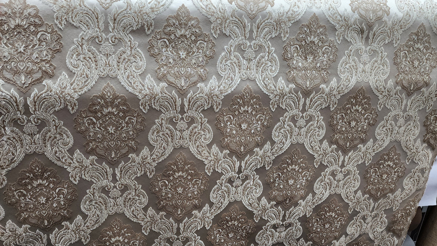 Damask Classic Jacquard Brocade, Fabric 58" Wide, Sold by Yard