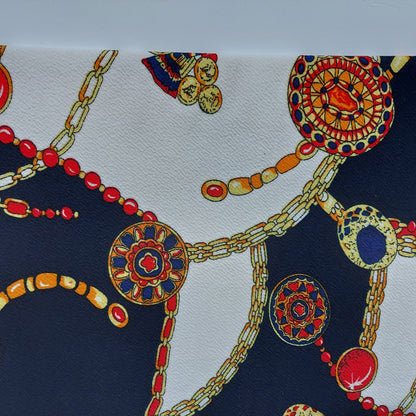 ad Ornaments Inspired design New Liverpool fabric Chains & Medallions High Fashion Inspired Design Print Fabric sold By The Yard