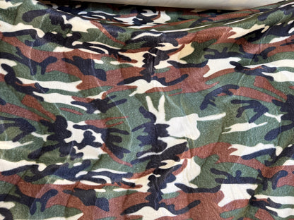Camouflage print, velboa fabric,  Faux Fake fur Army Camouflage Fabric, 60" Sold by the Yard