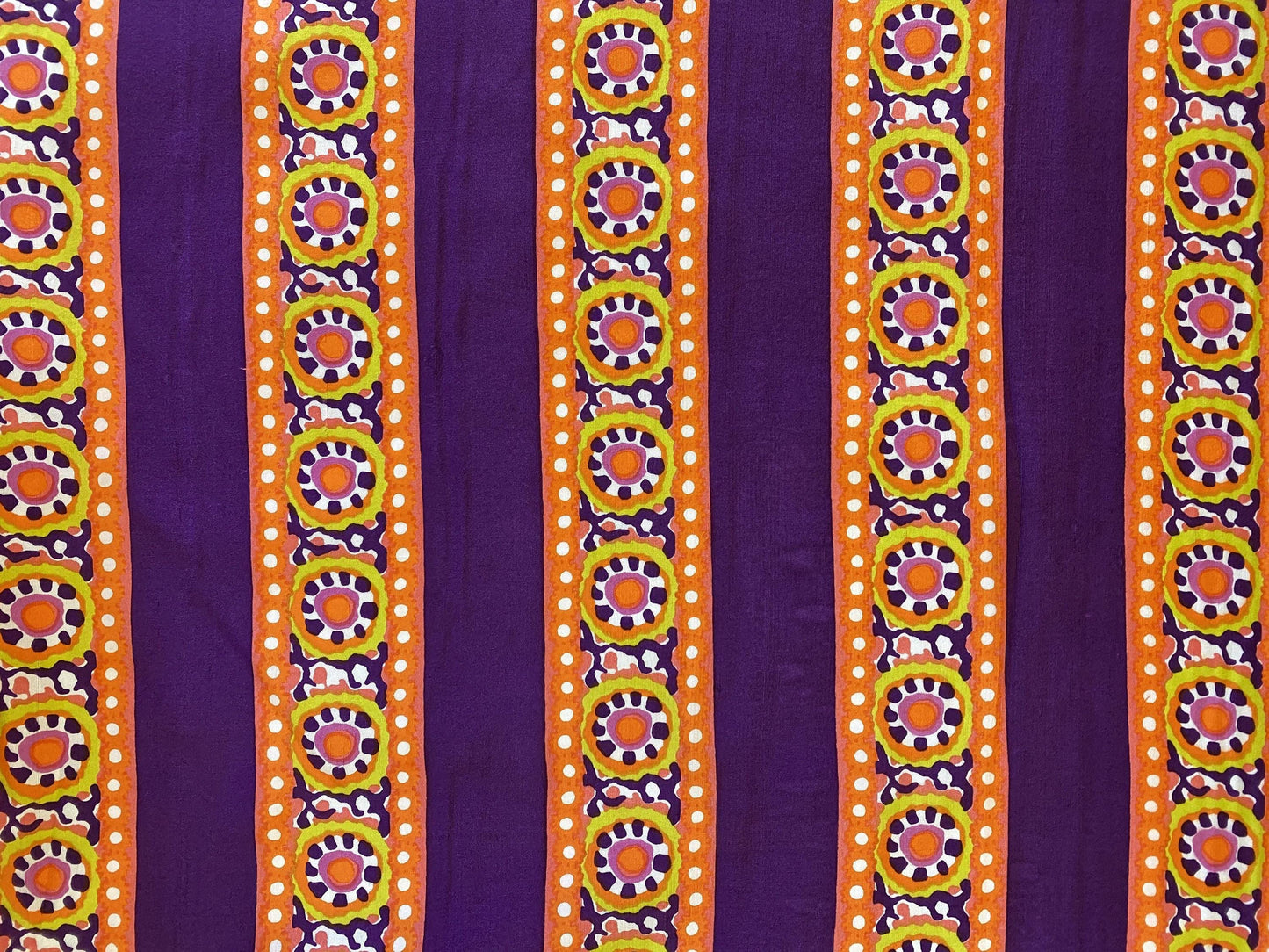 Silk Prints fabric, multicolor, Striped design, 44" wide, sold by yard