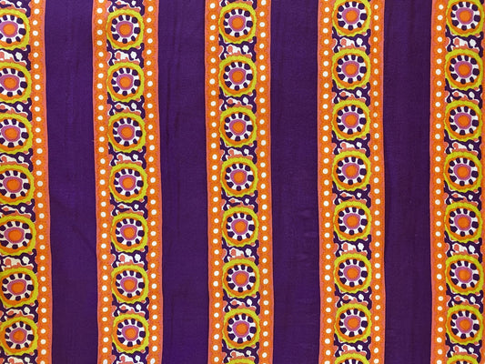Silk Prints fabric, multicolor, Striped design, 44" wide, sold by yard