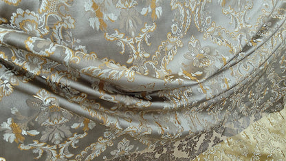 Damask Jacquard Brocade, victorya Classic Fabric 110" Wide, Color Sage, Sold by Yard
