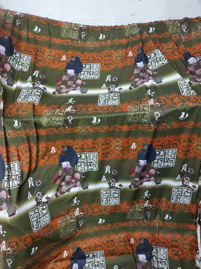 Japanese design print on poly spandex 4-way stretch 58/60” Sold by the YD Sold by Yard