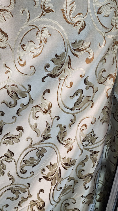 Damask Jacquard Brocade, victorya Classic Fabric 58" Wide, Color Dawn, Sold by Yard