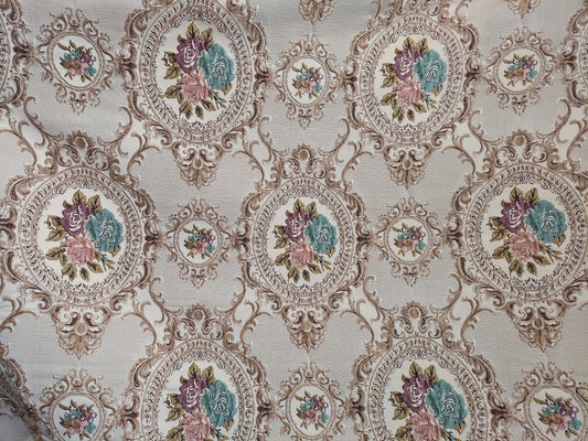 Vintage Medallion Chenille Tapestry Upholstery Fabric high quality tapestry sold by yard 58 inches wide