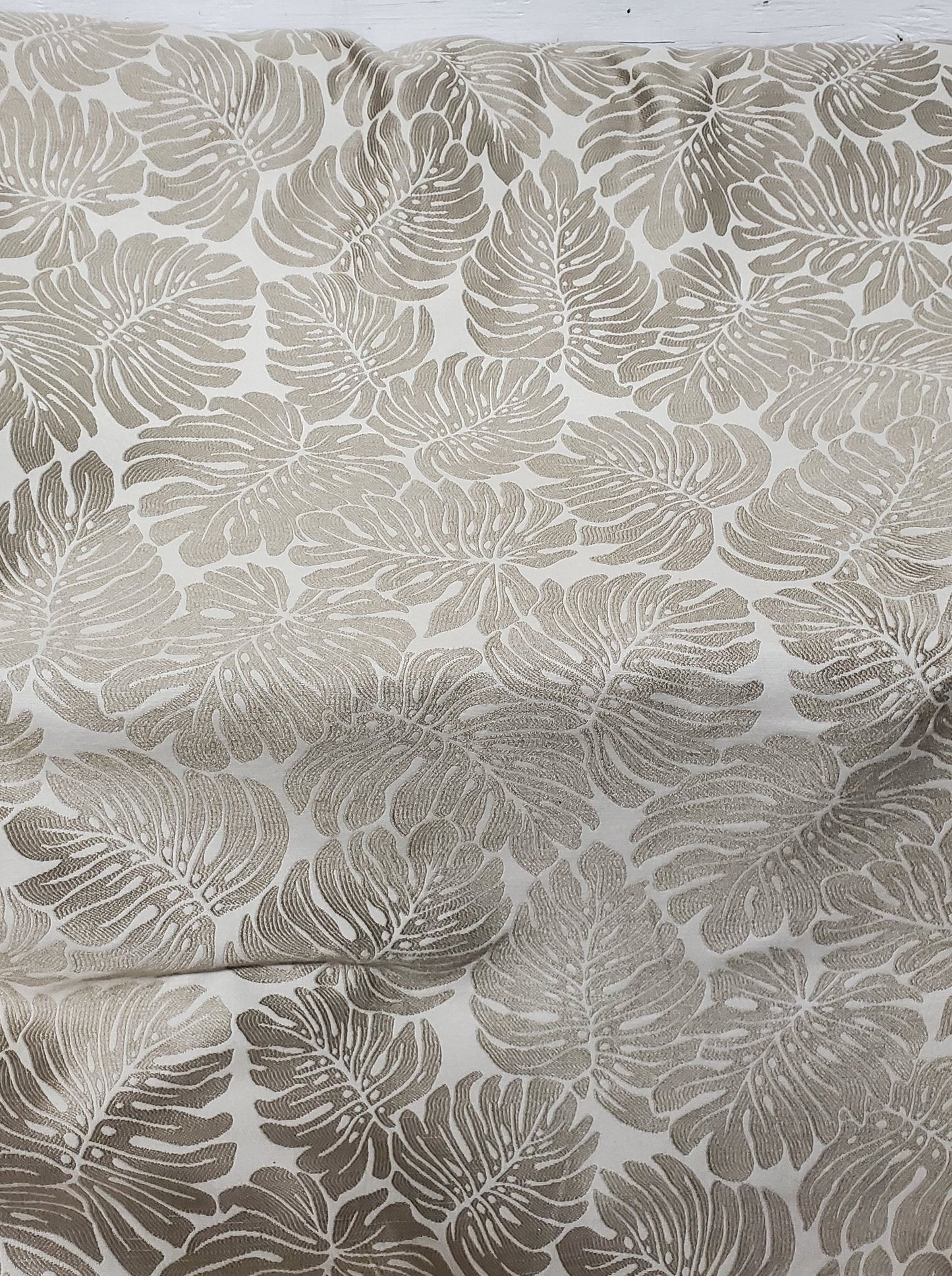 Upholstery Fabric, leaves design, abstract design, beige color, 54" wide,  sold by yard