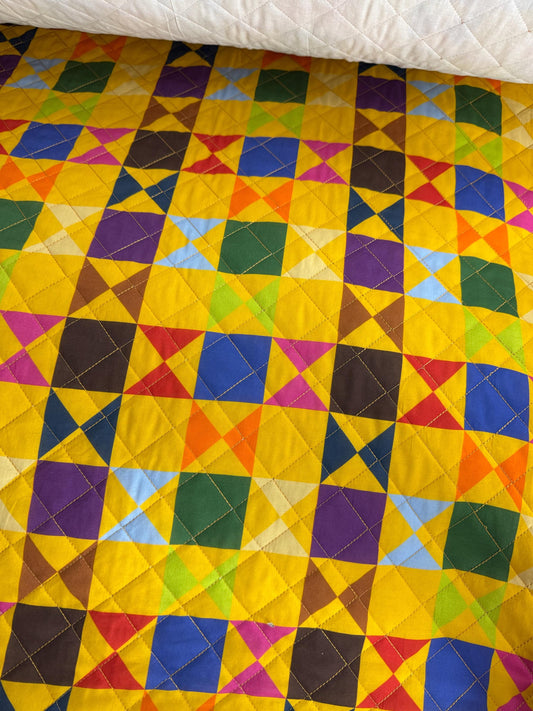 Pre-Quilted Tartan, Fabric. 54" wide, cotton 100%  Fabric by The Yard