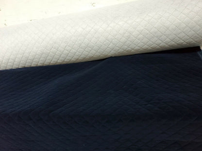 Quilted Navy Velvet Fabric,Upholstery Fabric , PINDLER ‘Tesoro’ TES009, 54" wide.