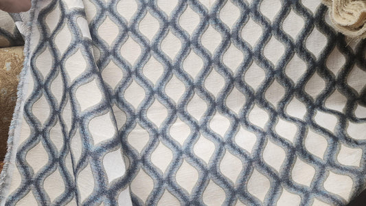 chenille Kravet Geometric Upholstery Fabric, 54 inches Wide, Sold by The Yard