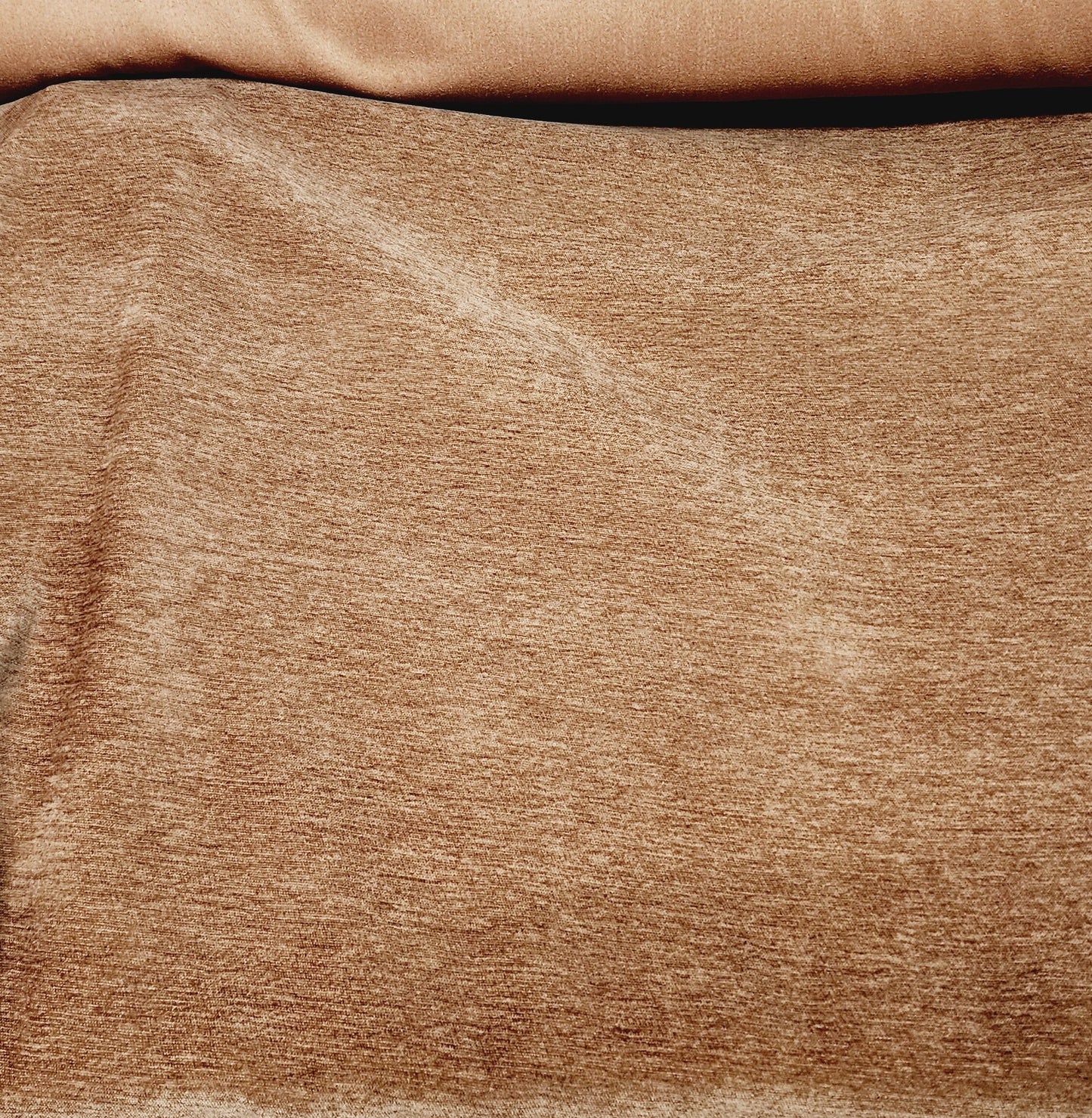 Designer Pecan gold, Textured Chenille Upholstery Fabric, 54" wide, sold by yard, in continuous yards