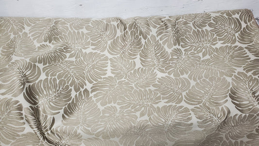 Upholstery Fabric, leaves design, abstract design, beige color, 54" wide,  sold by yard