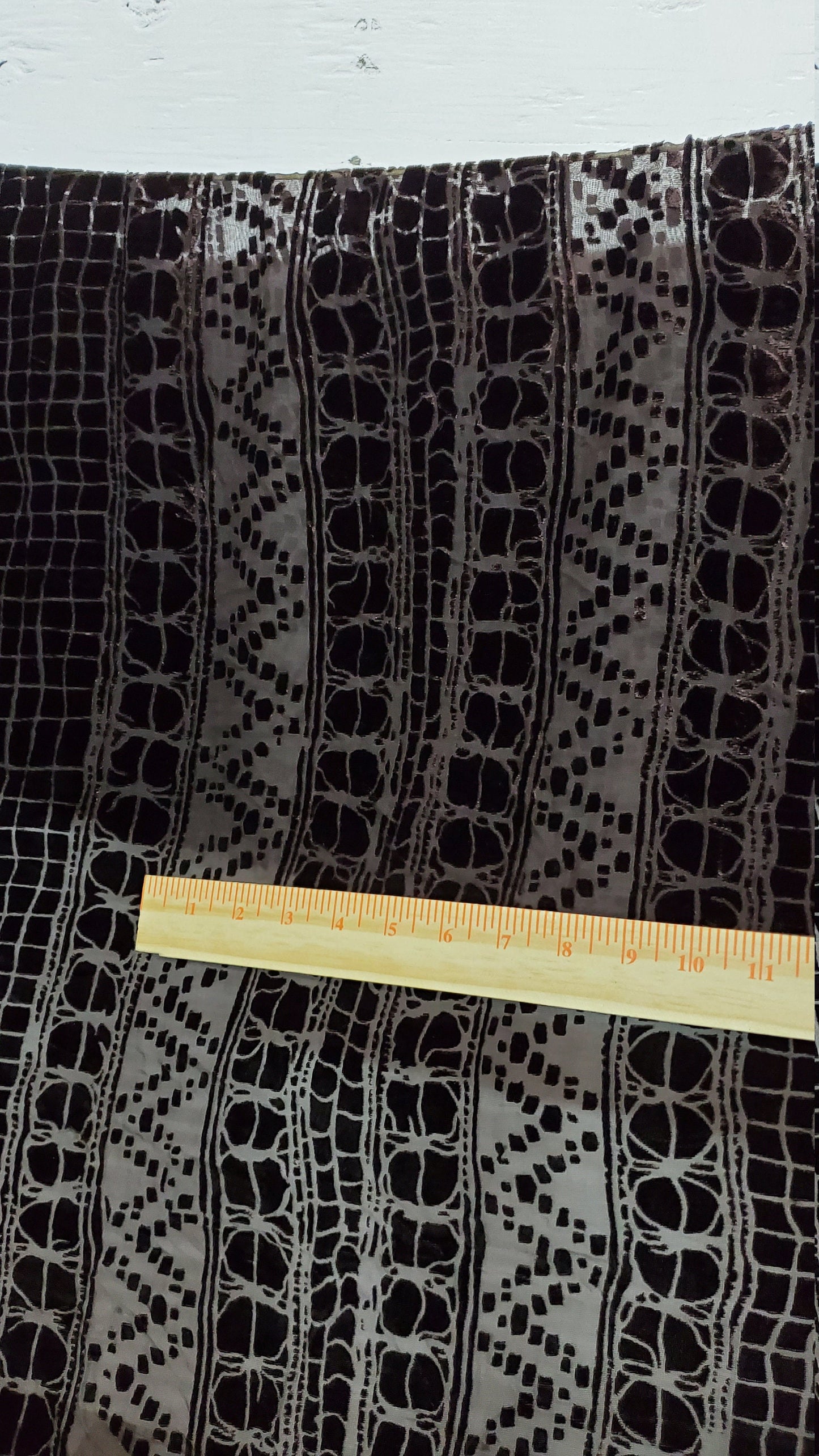 Geometric Laser Cut Abstract Burnout Luxury Brocade Velvet, brown color,  fabric 50" wide sold by yard