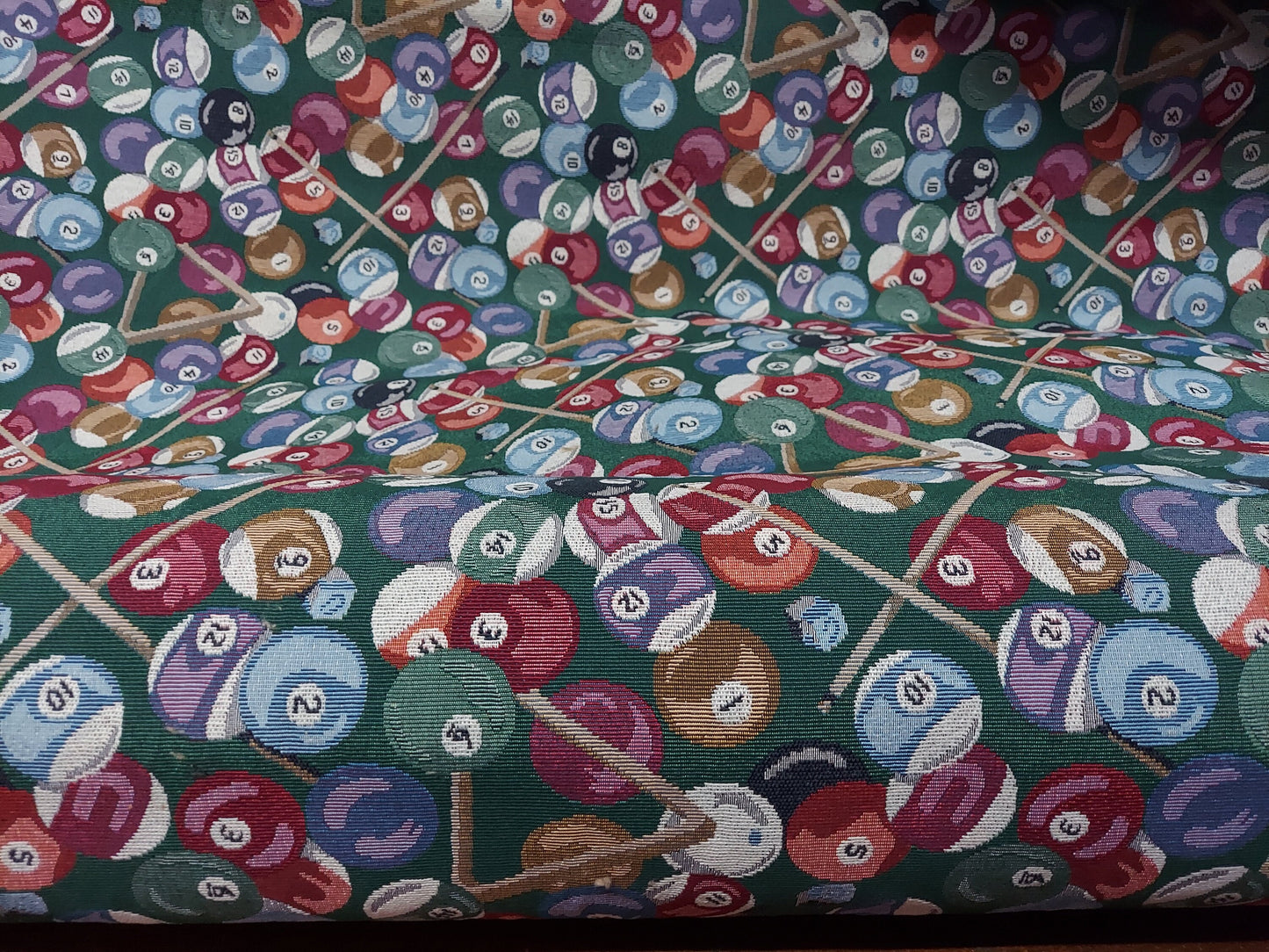 Vintage fabric, billiards pattern tapestry fabric 54 inches upholstery, sold by yard,