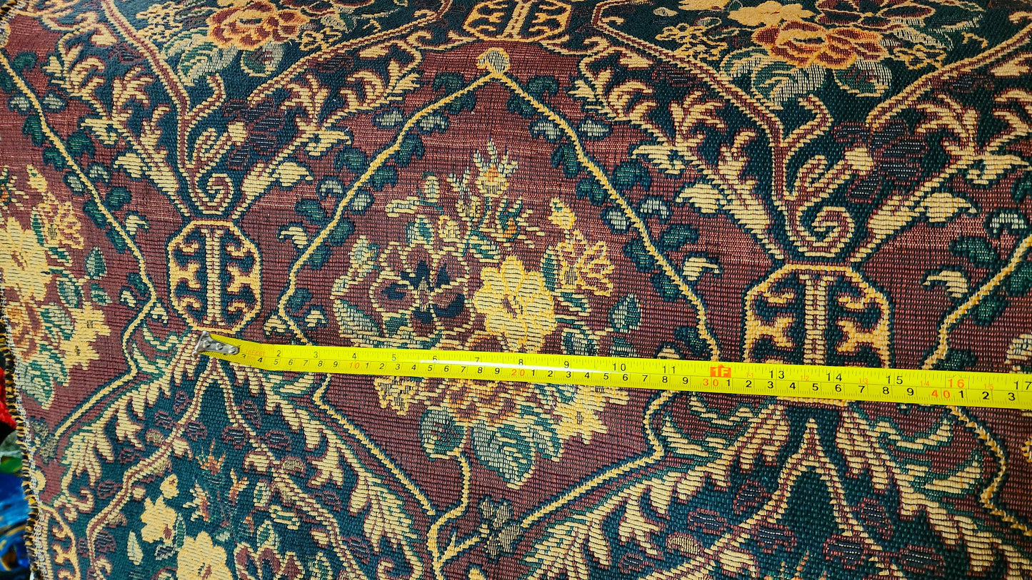 Vintage Heavy Medallion Chenille Tapestry Upholstery Fabric high quality tapestry sold by yard 54 inches wide