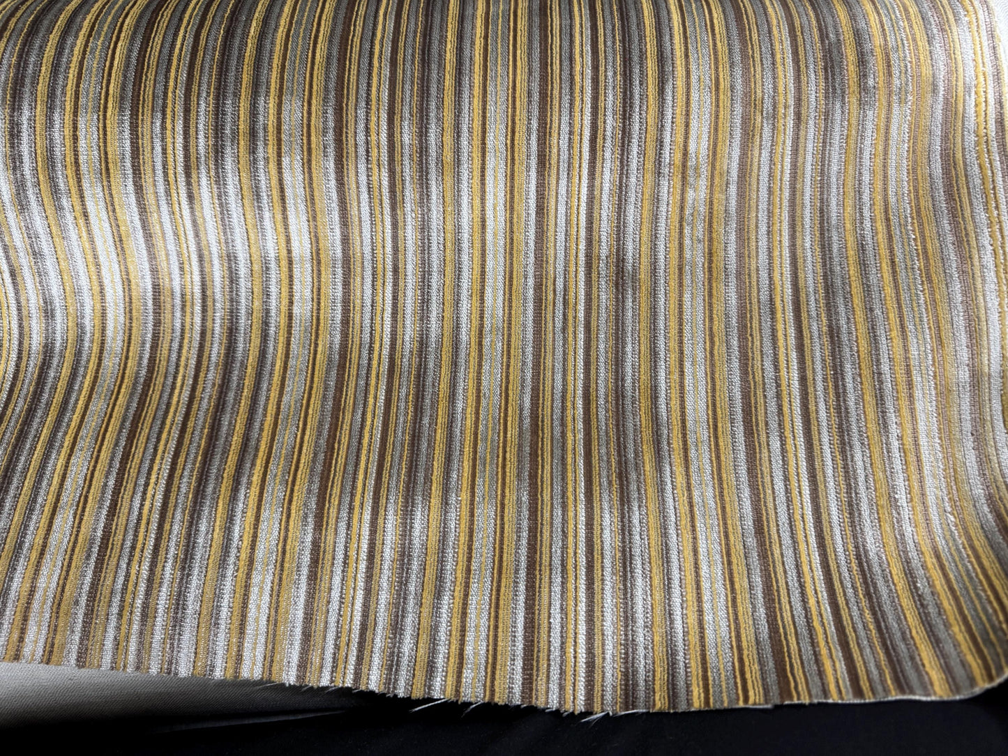 Velvet, Kravet stripe Velvet/chenille upholstery fabric 54" wide , multicolor