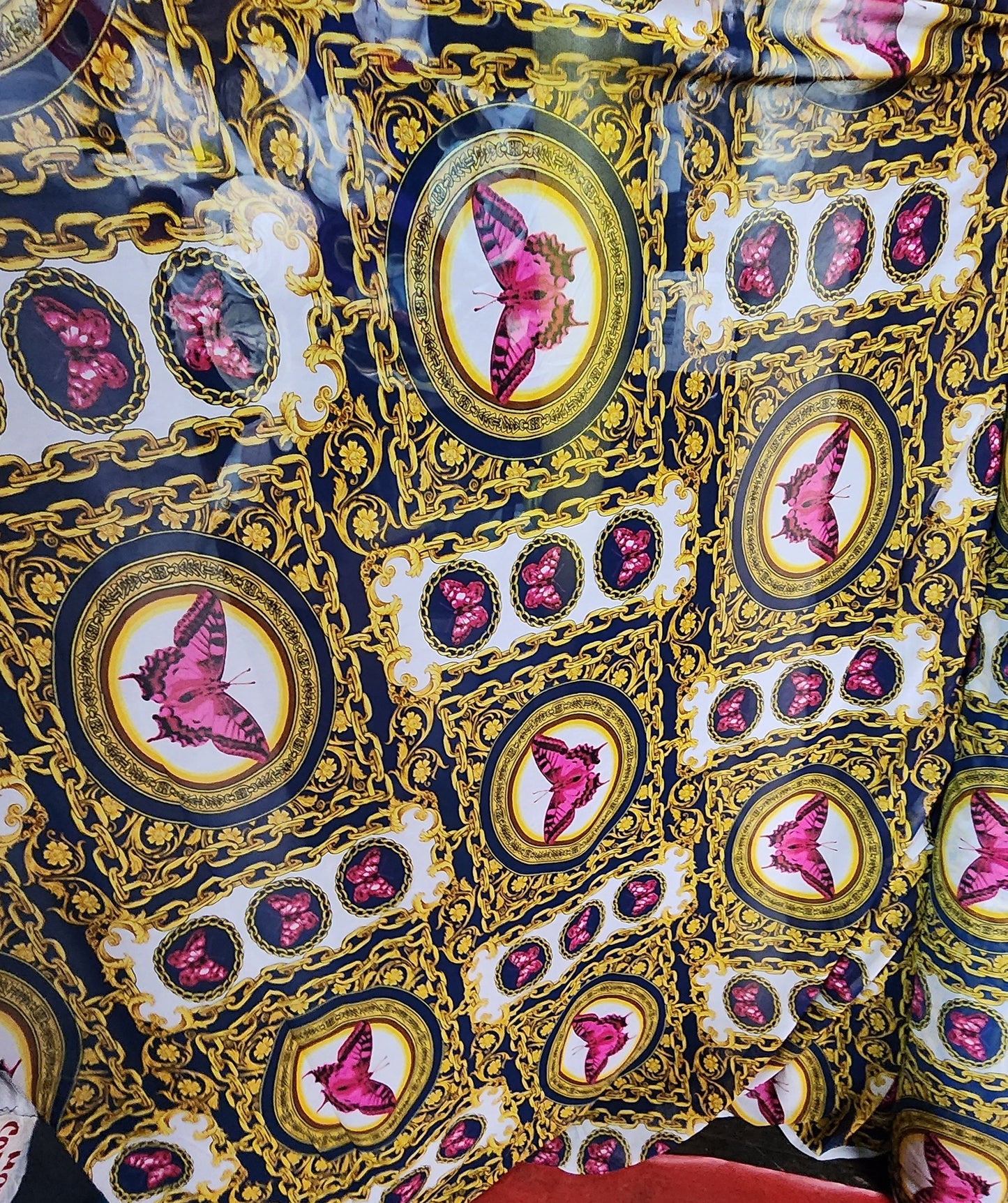 ad Power Mesh New Exotic butterfly design print on 4-way stretch mesh 58” Sold by the yard